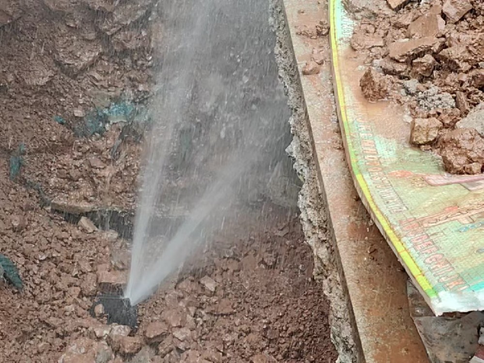 前进区消防水管漏水检测定点开挖